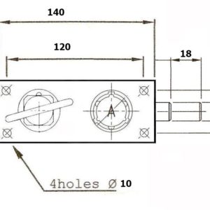 Serratura a perno heavy duty, 2  cilindri “H“