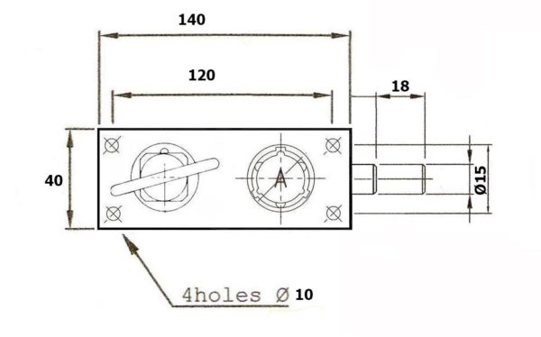 Heavy Duty Bolt Lock, 2 “H” Cylinders