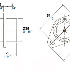 Heavy Duty “H” Cylinder, with Flange