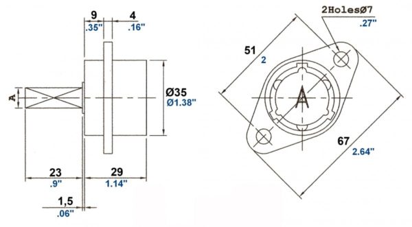 Cilindro heavy duty “H“ con flangia